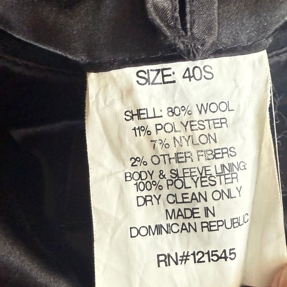 Michael Kors Men's Black Overcoat Size 40S - Picture 7 of 7